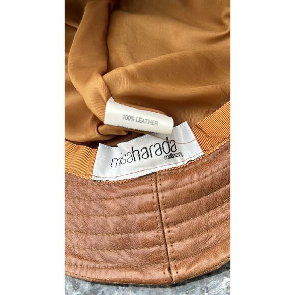 Misa harada Leather Brown Lady Hat Size P Made In England main image 7